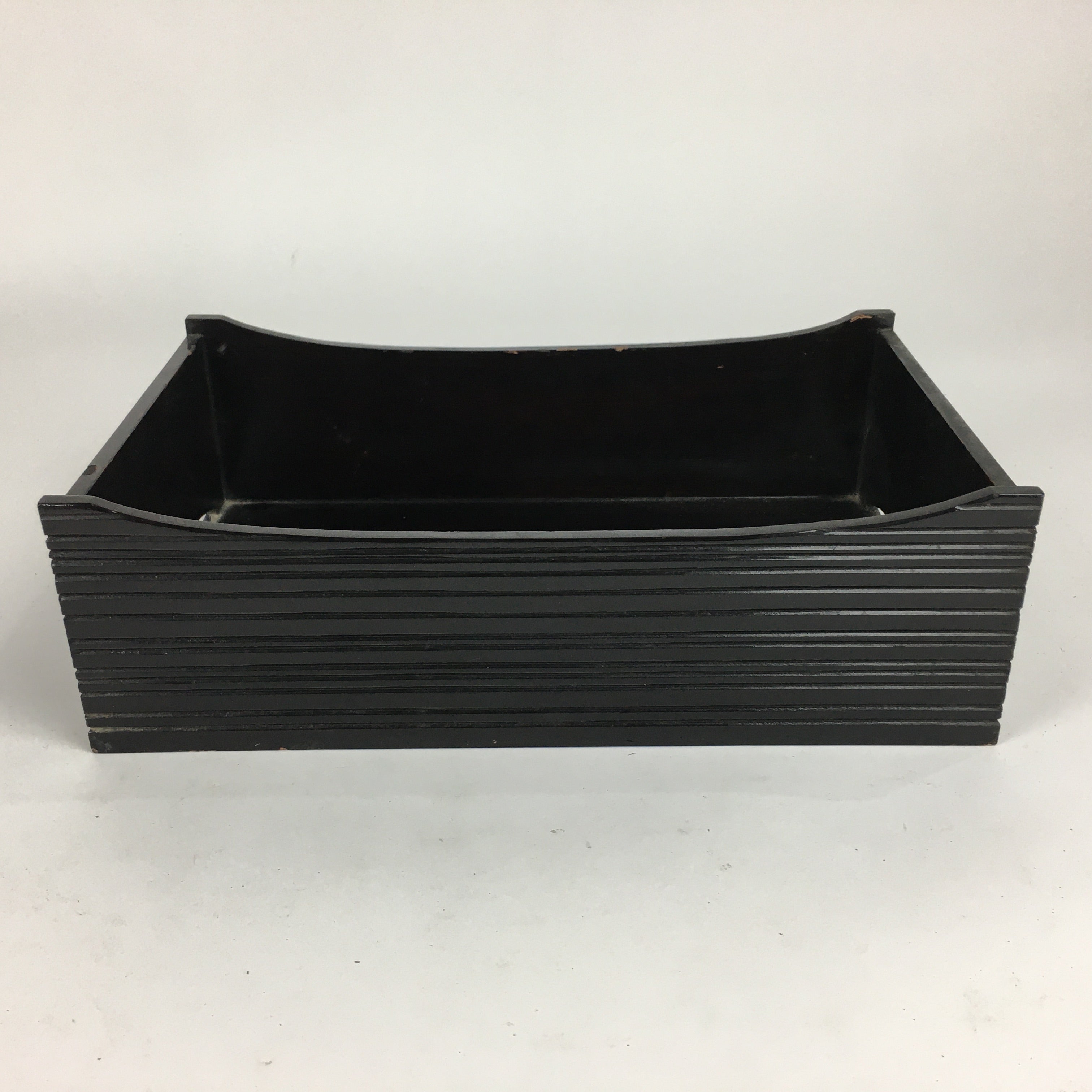 Japanese Wooden Lacquered Box Vtg Nurimono Rectangle Tray Tea Ceremony UR646