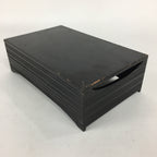 Japanese Wooden Lacquered Box Vtg Nurimono Rectangle Tray Tea Ceremony UR646