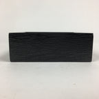 Japanese Wooden Lacquered Box Vtg Square Tray Black Tea Ceremony UR621