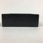 Japanese Wooden Lacquered Box Vtg Square Tray Black Tea Ceremony UR621