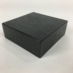 Japanese Wooden Lacquered Box Vtg Square Tray Black Tea Ceremony UR621