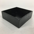 Japanese Wooden Lacquered Box Vtg Square Tray Black Tea Ceremony UR621