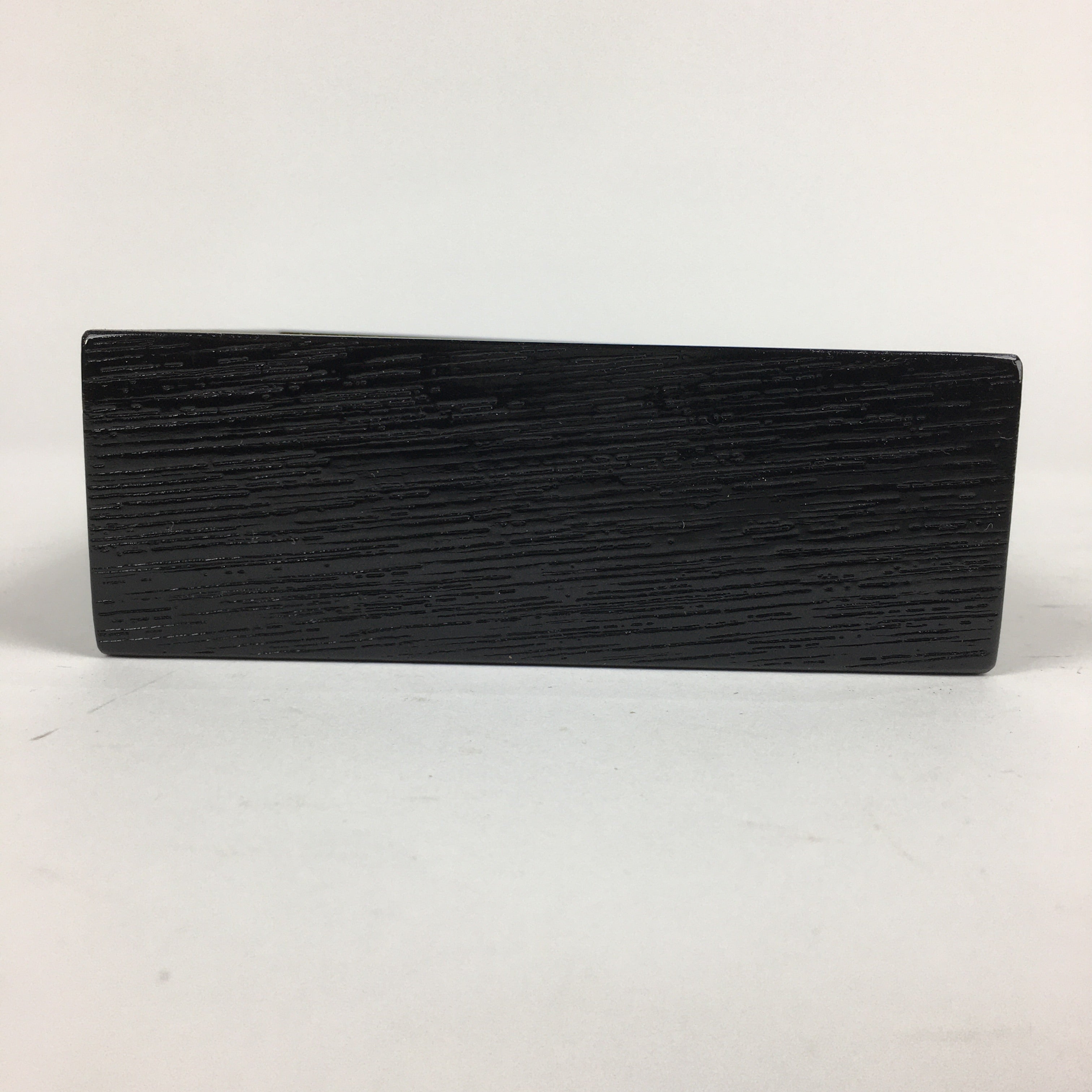 Japanese Wooden Lacquered Box Vtg Square Tray Black Tea Ceremony UR622