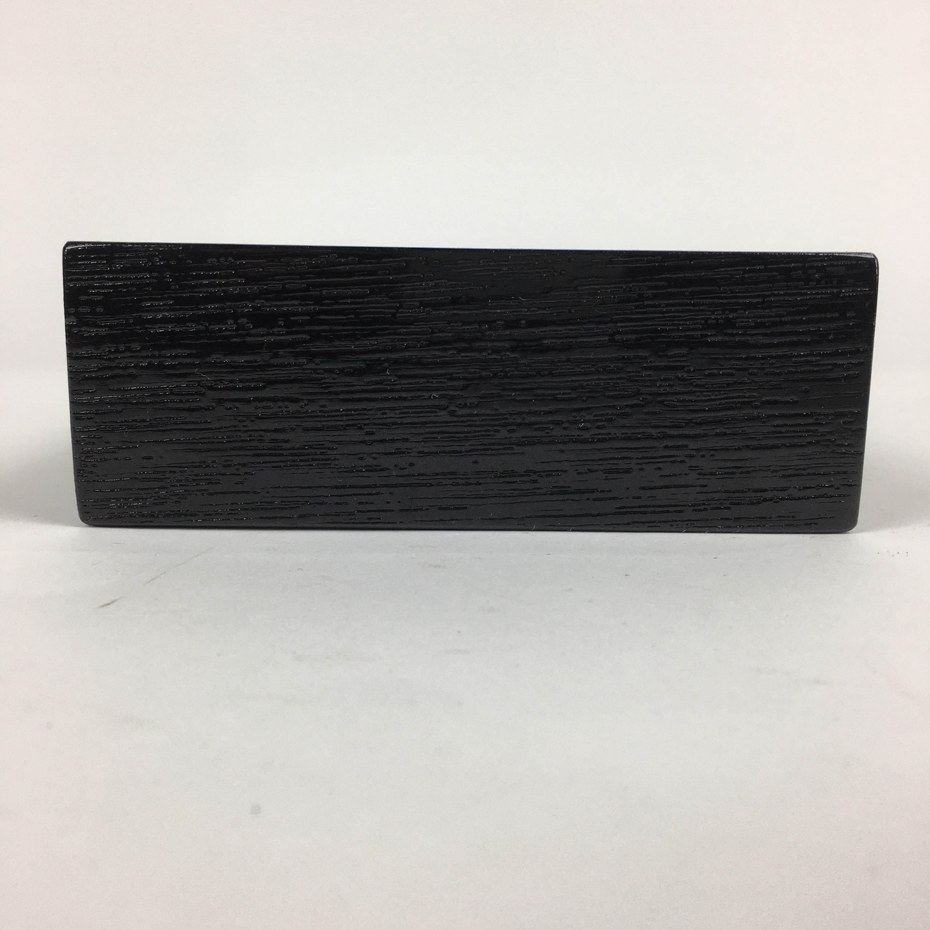 Japanese Wooden Lacquered Box Vtg Square Tray Black Tea Ceremony UR622
