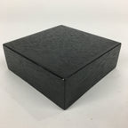 Japanese Wooden Lacquered Box Vtg Square Tray Black Tea Ceremony UR622