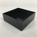 Japanese Wooden Lacquered Box Vtg Square Tray Black Tea Ceremony UR622