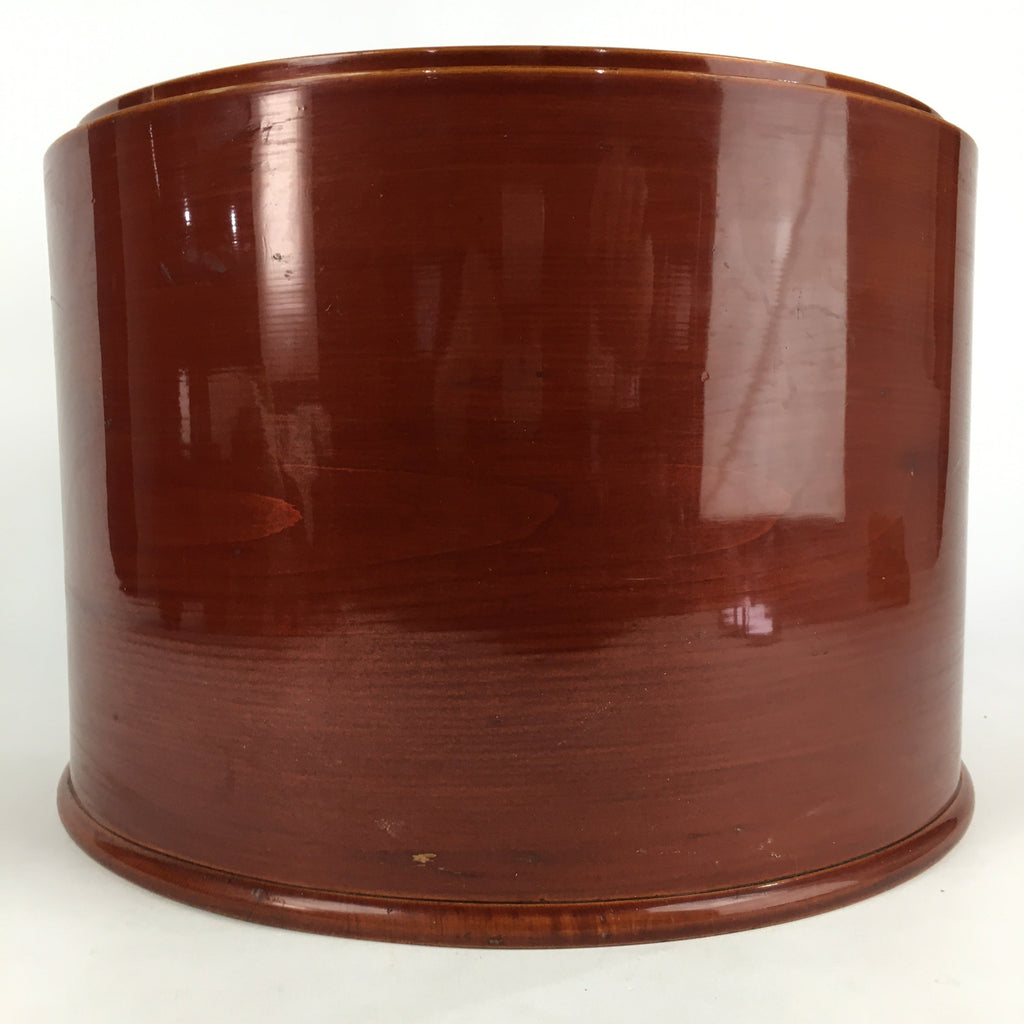 Japanese Wooden Lacquered Brazier Ash Pot Vtg Tea Ceremony Hibachi H44