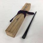 Japanese Wooden Lacquered Chashaku Vtg Tea Ceremony Matcha Sado Black TG158
