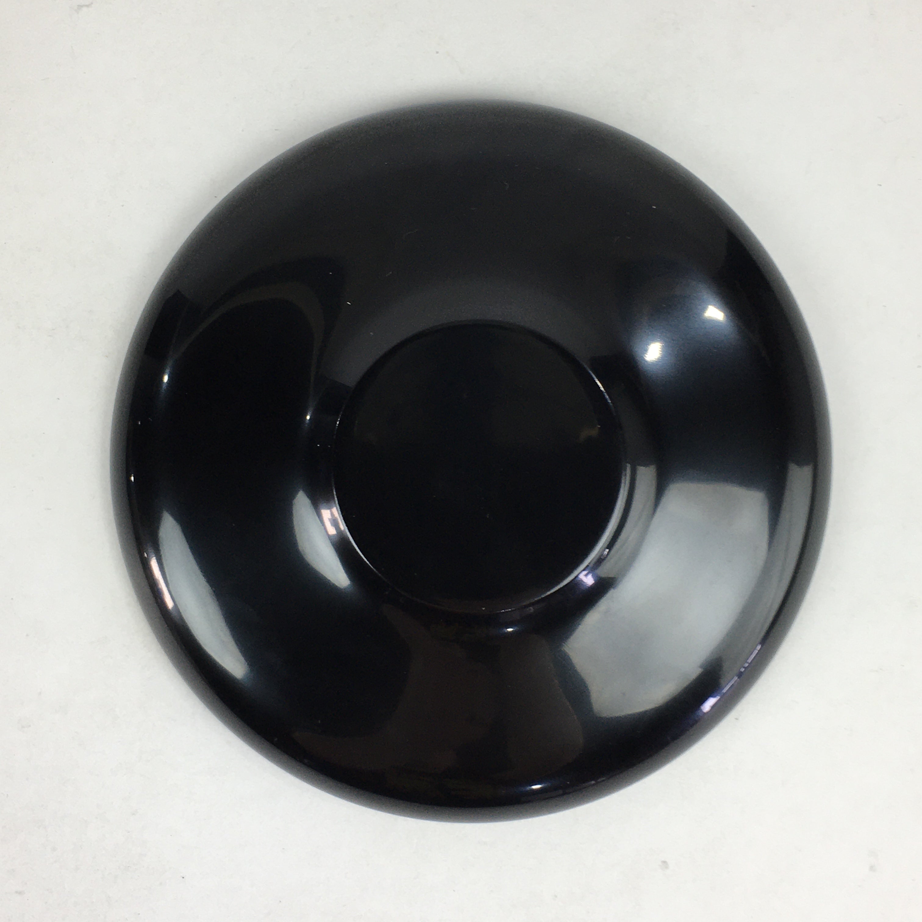 Japanese Wooden Lacquered Drink Saucer 5pc Set Vtg Chataku Coaster Black UR694