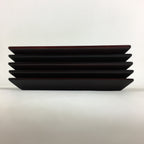 Japanese Wooden Lacquered Drink Saucer 5pc Set Vtg Chataku Coaster UR695