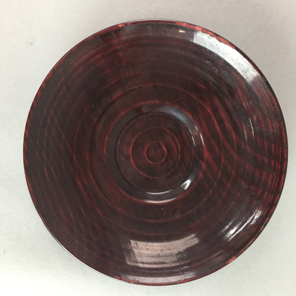 Japanese Wooden Lacquered Drink Saucer 5pc Set Vtg Chataku Coaster UR98