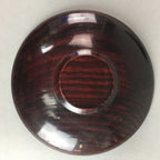Japanese Wooden Lacquered Drink Saucer 5pc Set Vtg Chataku Coaster UR98