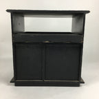 Japanese Wooden Lacquered Kamakura-Bori Tansu Vtg Tray Chest Brown Red T294