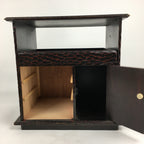 Japanese Wooden Lacquered Kamakura-Bori Tansu Vtg Tray Chest Brown Red T294