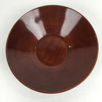 Japanese Wooden Lacquered Large Bowl Vtg Multi Bowl Snack Salad Brown UR609