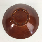 Japanese Wooden Lacquered Large Bowl Vtg Multi Bowl Snack Salad Brown UR609