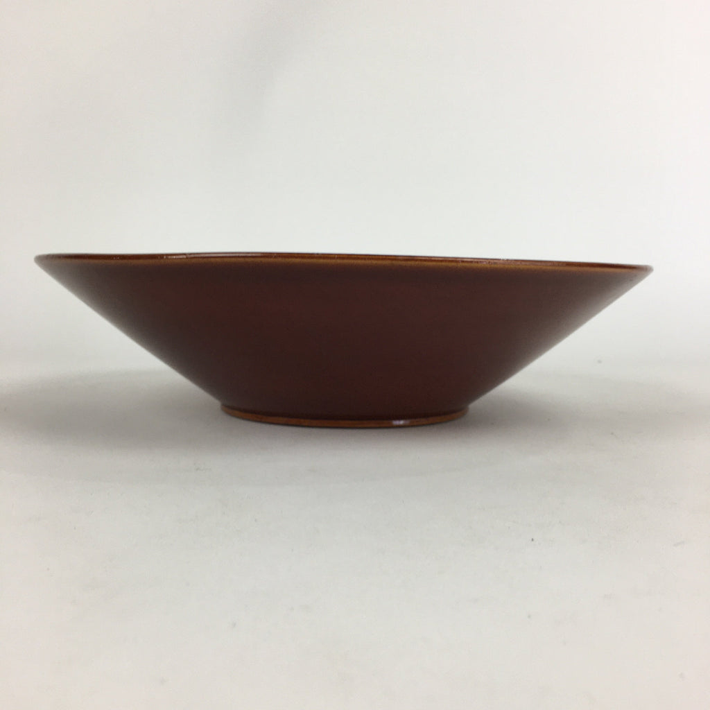 Japanese Wooden Lacquered Large Bowl Vtg Multi Bowl Snack Salad Brown UR609