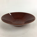 Japanese Wooden Lacquered Large Bowl Vtg Multi Bowl Snack Salad Brown UR609