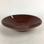 Japanese Wooden Lacquered Large Bowl Vtg Multi Bowl Snack Salad Brown UR609