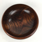 Japanese Wooden Lacquered Large Bowl Vtg Multi Bowl Snack Salad Brown UR610