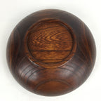 Japanese Wooden Lacquered Large Bowl Vtg Multi Bowl Snack Salad Brown UR610
