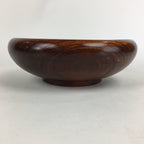 Japanese Wooden Lacquered Large Bowl Vtg Multi Bowl Snack Salad Brown UR610