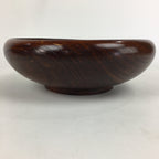 Japanese Wooden Lacquered Large Bowl Vtg Multi Bowl Snack Salad Brown UR610