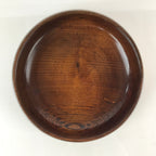 Japanese Wooden Lacquered Large Bowl Vtg Salad Snack Multi Bowl Brown UR819