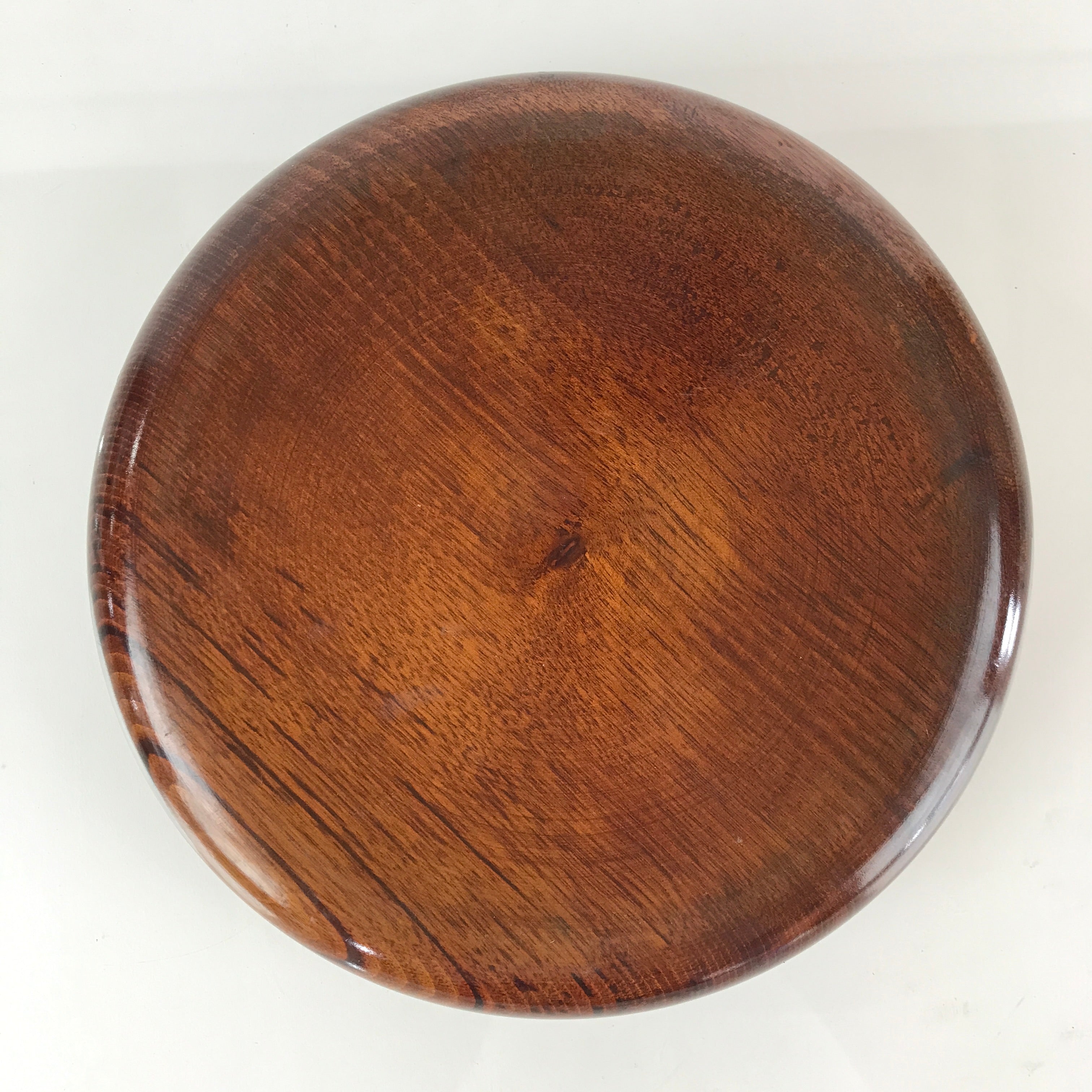 Japanese Wooden Lacquered Large Bowl Vtg Salad Snack Multi Bowl Brown UR819