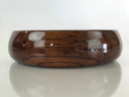 Japanese Wooden Lacquered Large Bowl Vtg Salad Snack Multi Bowl Brown UR819
