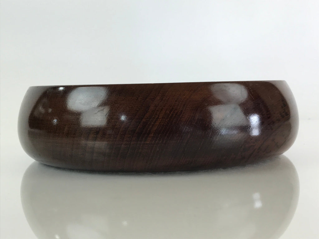Japanese Wooden Lacquered Large Bowl Vtg Salad Snack Multi Bowl Brown UR819