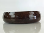 Japanese Wooden Lacquered Large Bowl Vtg Salad Snack Multi Bowl Brown UR819