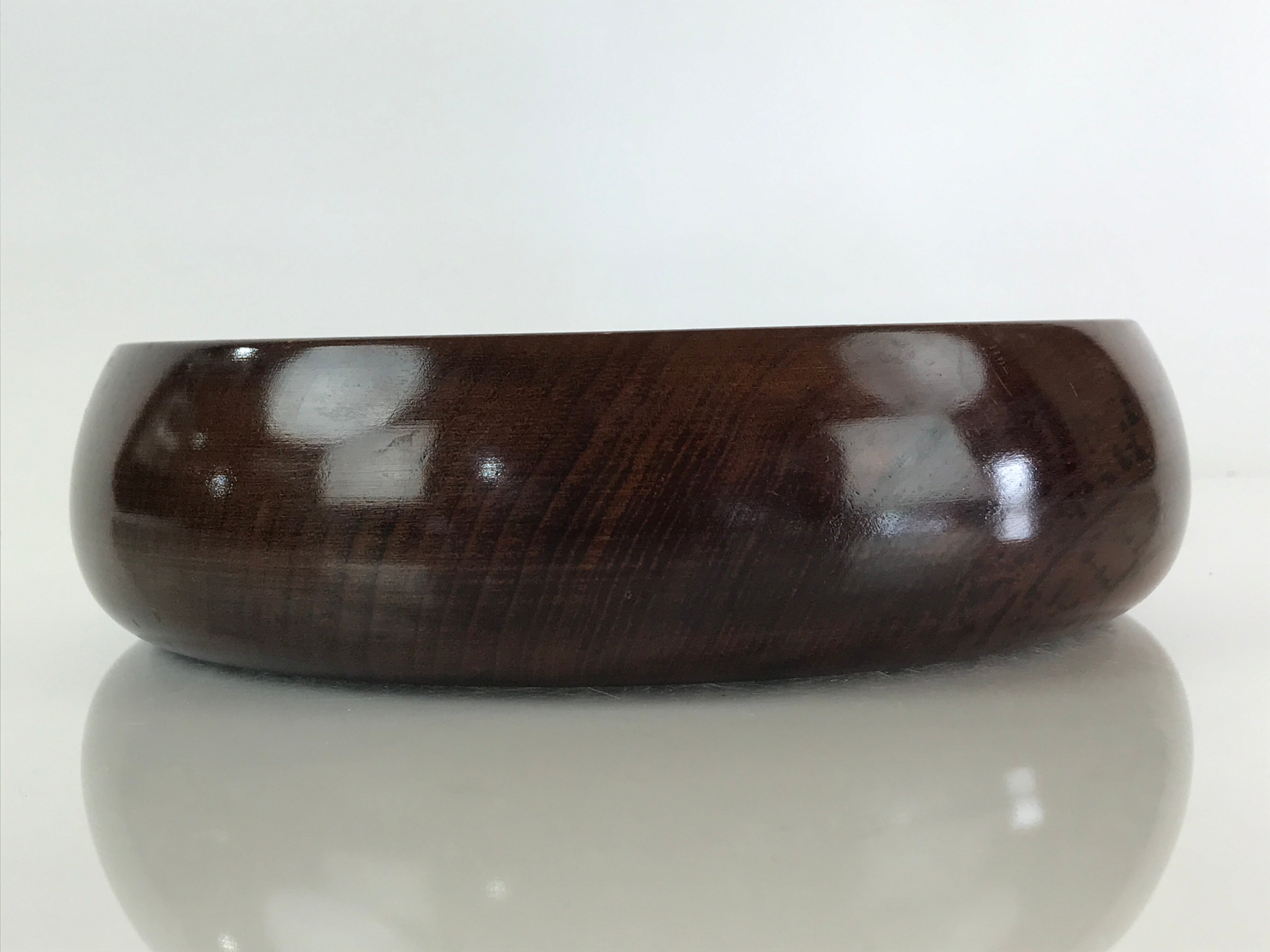 Japanese Wooden Lacquered Large Bowl Vtg Salad Snack Multi Bowl Brown UR819