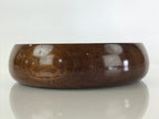 Japanese Wooden Lacquered Large Bowl Vtg Salad Snack Multi Bowl Brown UR819