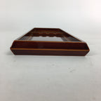 Japanese Wooden Lacquered Pen Holder Tray Vtg Shunkei-Nuri Rectangle Brown UR585