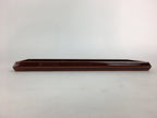 Japanese Wooden Lacquered Pen Holder Tray Vtg Shunkei-Nuri Rectangle Brown UR585