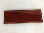 Japanese Wooden Lacquered Pen Holder Tray Vtg Shunkei-Nuri Rectangle Brown UR585
