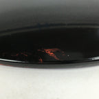 Japanese Wooden Lacquered Plate Vtg Round Red Black 16.3 cm UR696