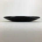 Japanese Wooden Lacquered Plate Vtg Round Red Black 16.3 cm UR697