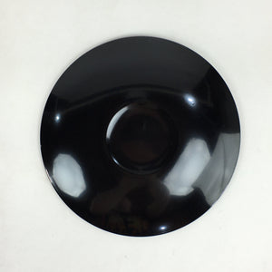 Japanese Wooden Lacquered Plate Vtg Round Red Black 16.3 cm UR697