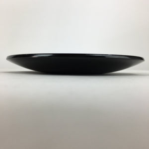 Japanese Wooden Lacquered Plate Vtg Round Red Black 16.3 cm UR698