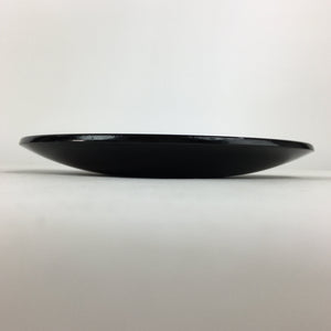 Japanese Wooden Lacquered Plate Vtg Round Red Black 16.3 cm UR699