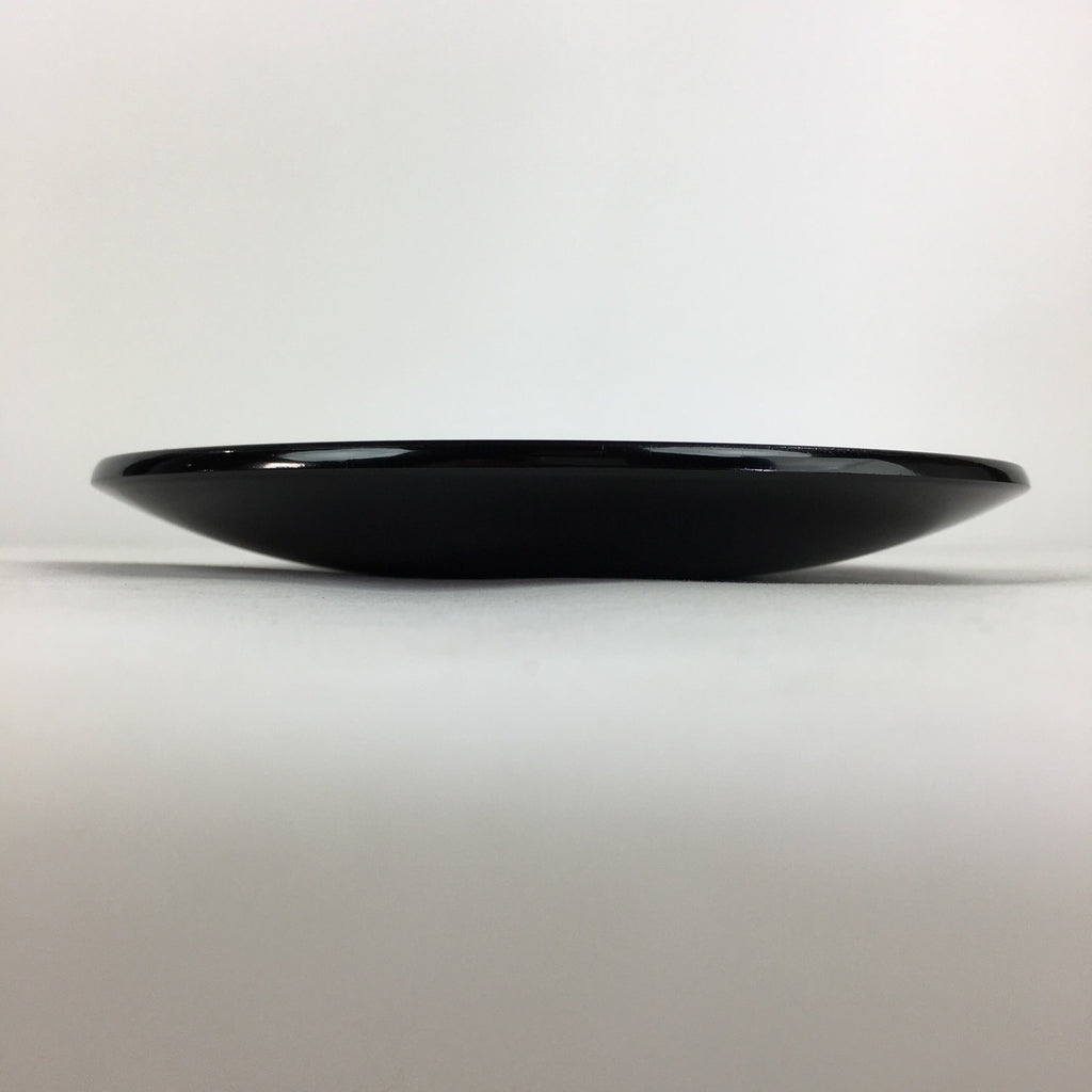 Japanese Wooden Lacquered Plate Vtg Round Red Black 16.3 cm UR701