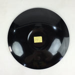 Japanese Wooden Lacquered Plate Vtg Round Red Black 16.3 cm UR701