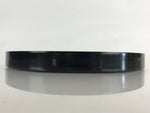 Japanese Wooden Lacquered Serving Tray Obon Vtg Classic Round Black UR846