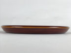 Japanese Wooden Lacquered Serving Tray Vtg Hida Shunkei Obon Brown UR867
