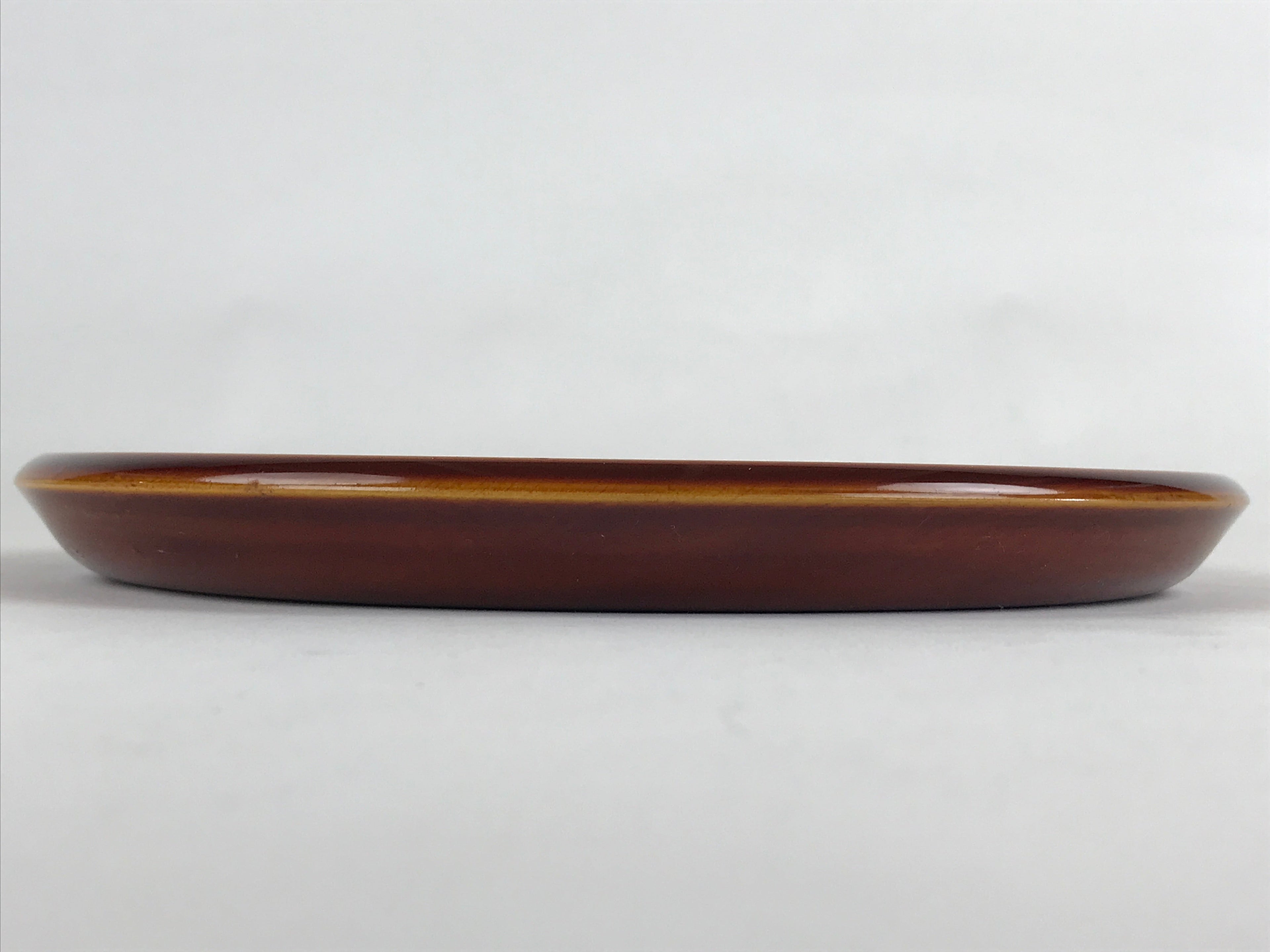 Japanese Wooden Lacquered Serving Tray Vtg Hida Shunkei Obon Brown UR867