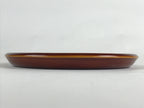 Japanese Wooden Lacquered Serving Tray Vtg Hida Shunkei Obon Brown UR867