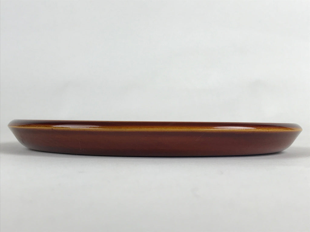 Japanese Wooden Lacquered Serving Tray Vtg Hida Shunkei Obon Brown UR867