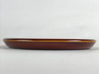 Japanese Wooden Lacquered Serving Tray Vtg Hida Shunkei Obon Brown UR867